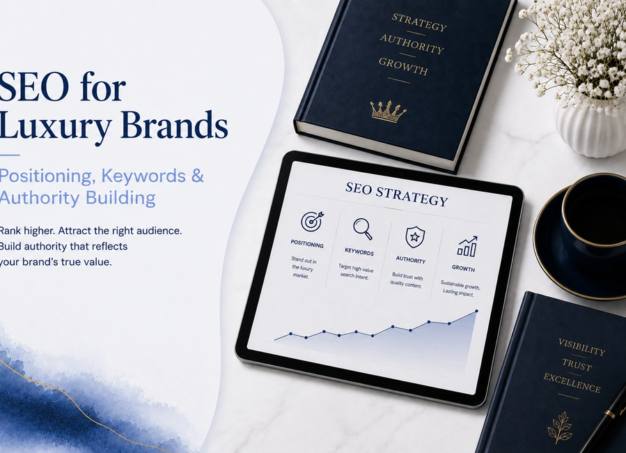 SEO for luxury brands with premium positioning, keyword strategy and authority building