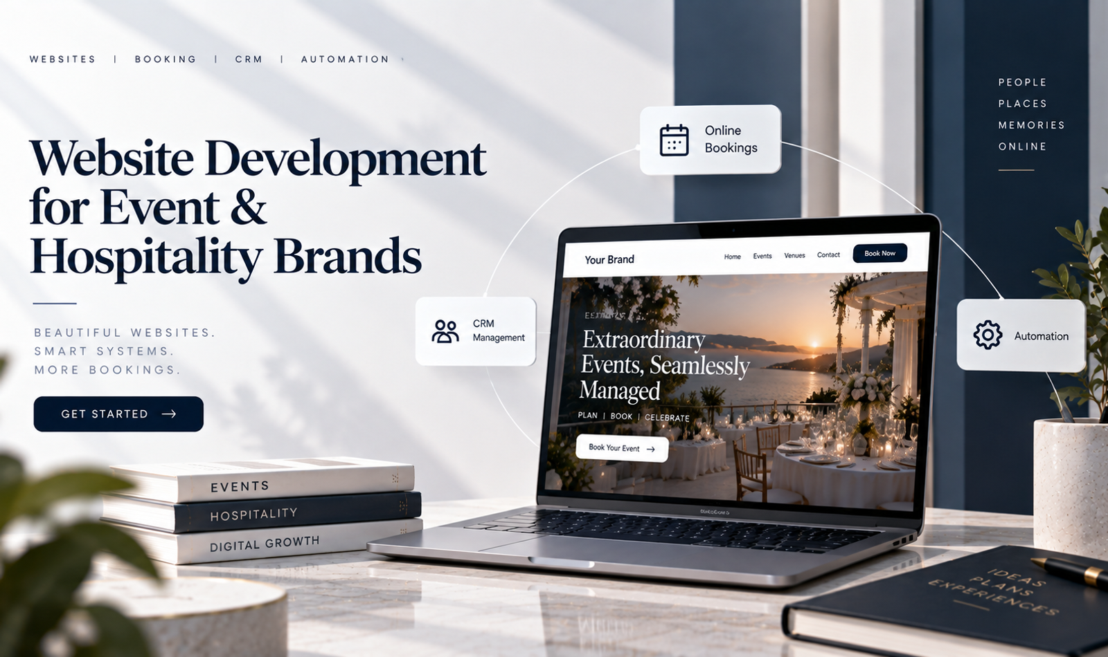 Website Development for Event & Hospitality Brands: Booking, CRM & Automation