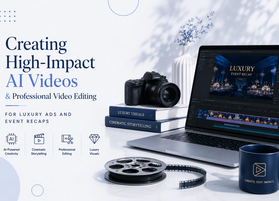 Creating High-Impact AI Videos & Professional Video Editing for Luxury Ads and Event Recaps