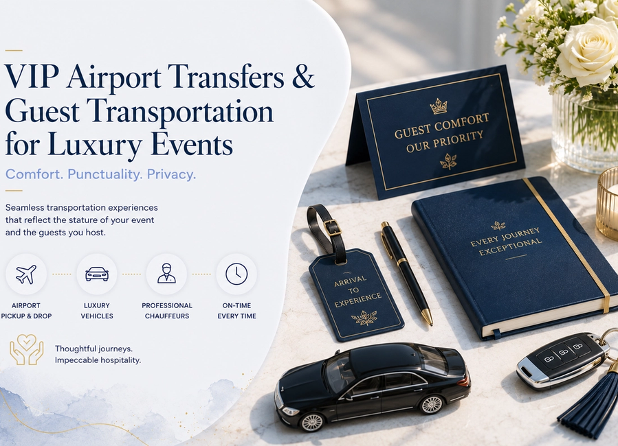 VIP airport transfers and luxury guest transportation for premium events in India