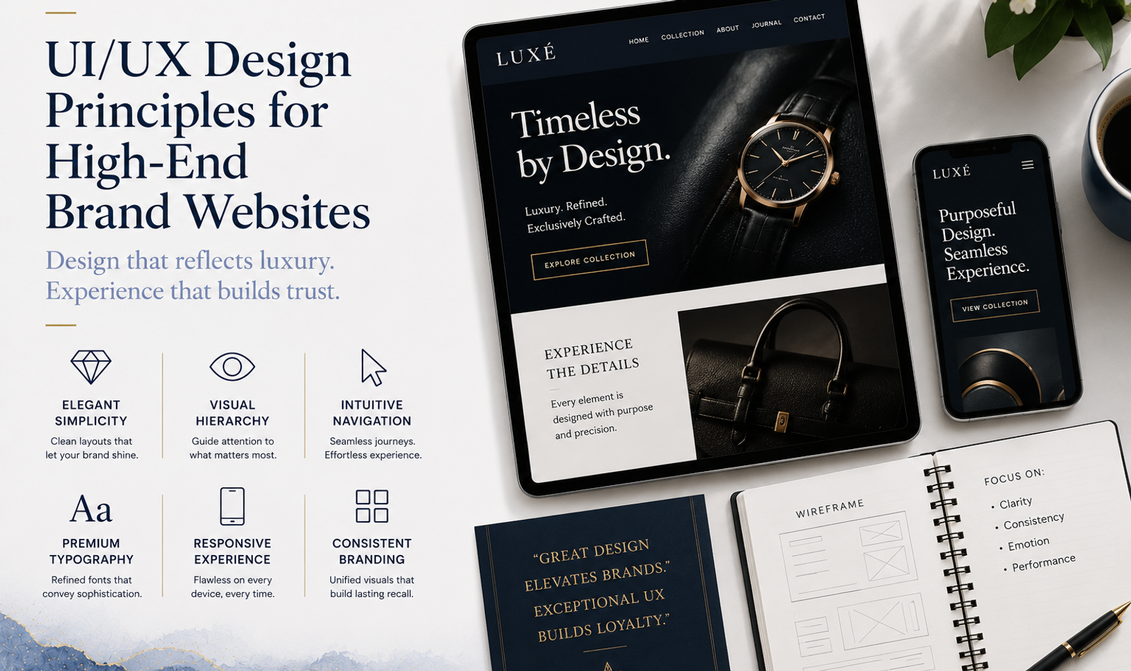 UI/UX Design Principles for High-End Brand Websites