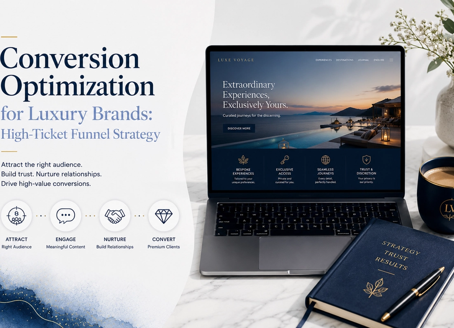 Conversion optimization and high-ticket funnel strategy for luxury brands