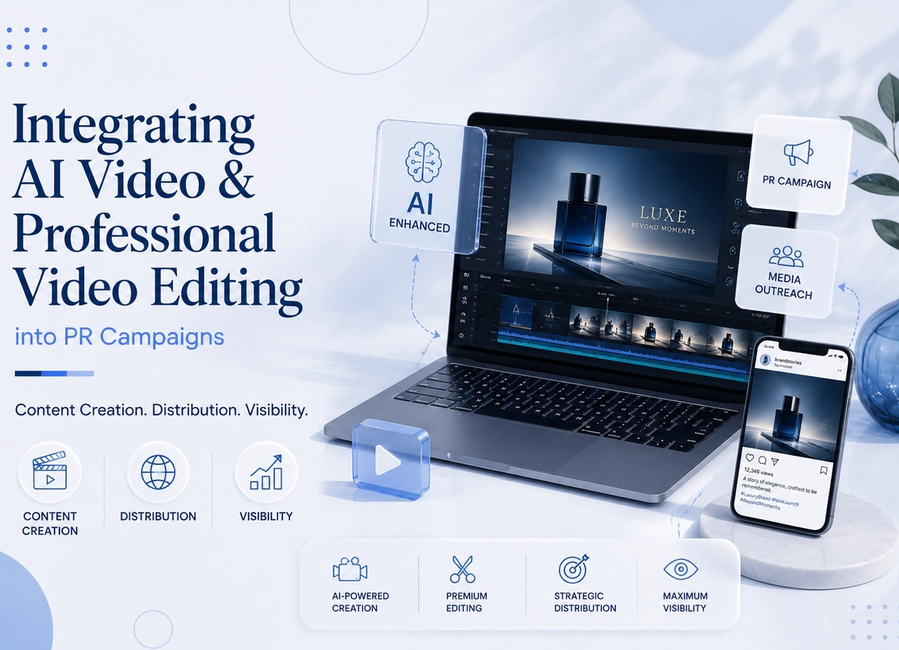 Integrating AI Video & Professional Video Editing into PR Campaigns for Content Creation, Distribution and Visibility