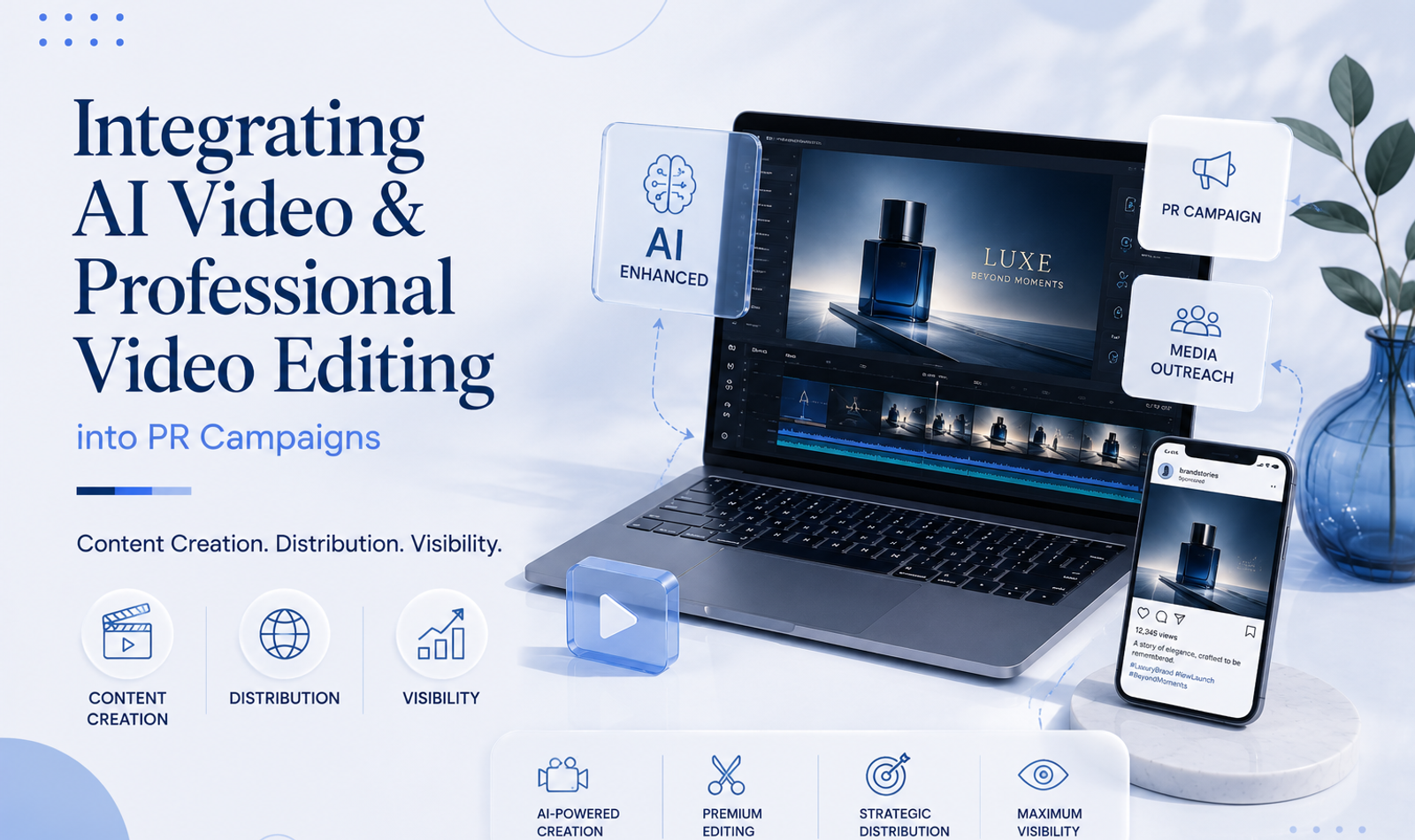 Integrating AI Video & Professional Video Editing into PR Campaigns for Content Creation, Distribution and Visibility