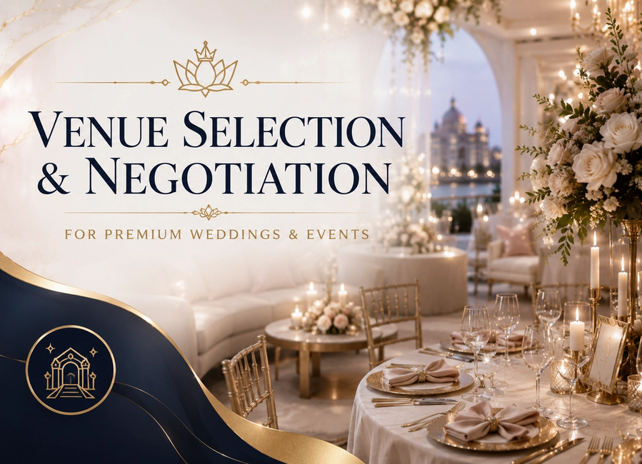 Venue Selection & Negotiation for Premium Weddings & Events