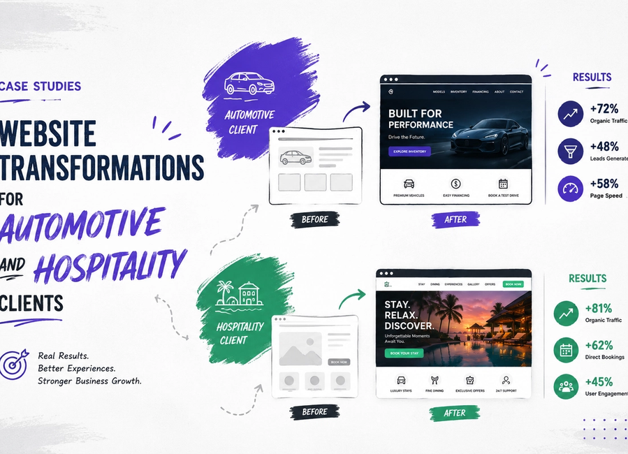 Case Studies: Website Transformations for Automotive and Hospitality Clients