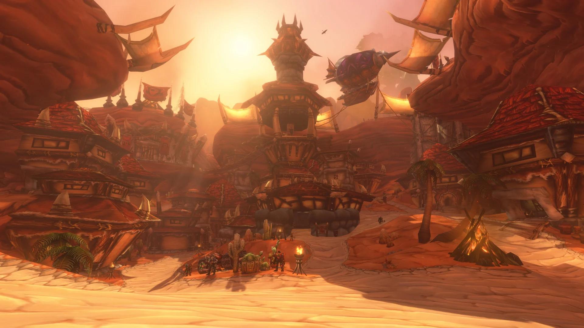 Orgrimmar in warm evening light
