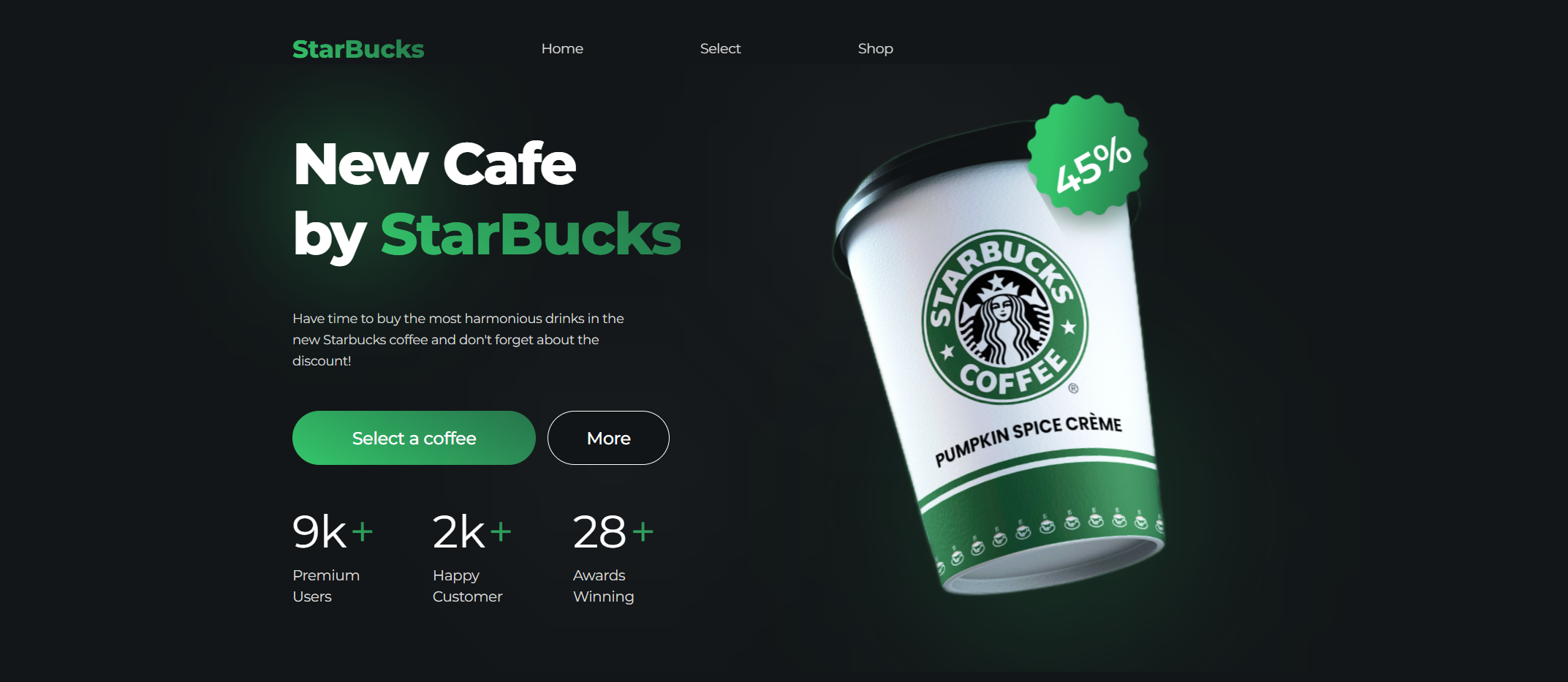 Starbucks Digital Experience | Pixel-Perfect Brand Replication