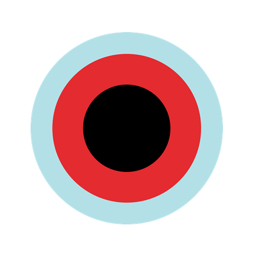 Cirkels met blauwe ring
