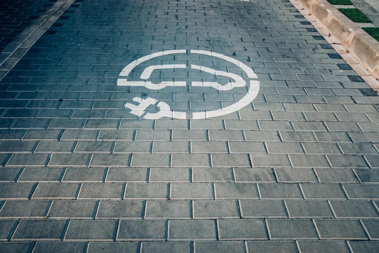 Parkeerplaats voor elektrische auto's