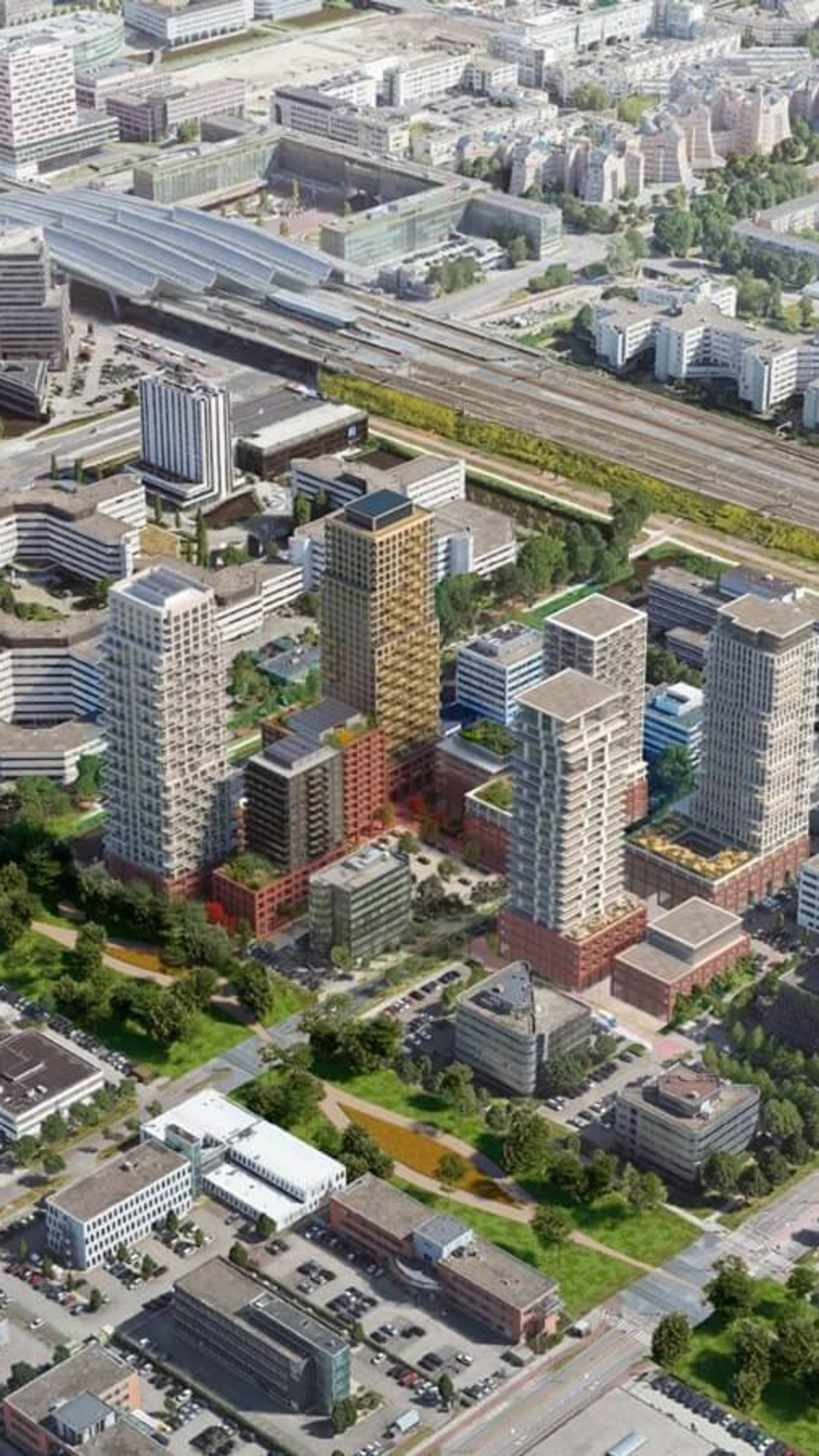 Air photo Amstel III-area in Amsterdam-Zuidoost