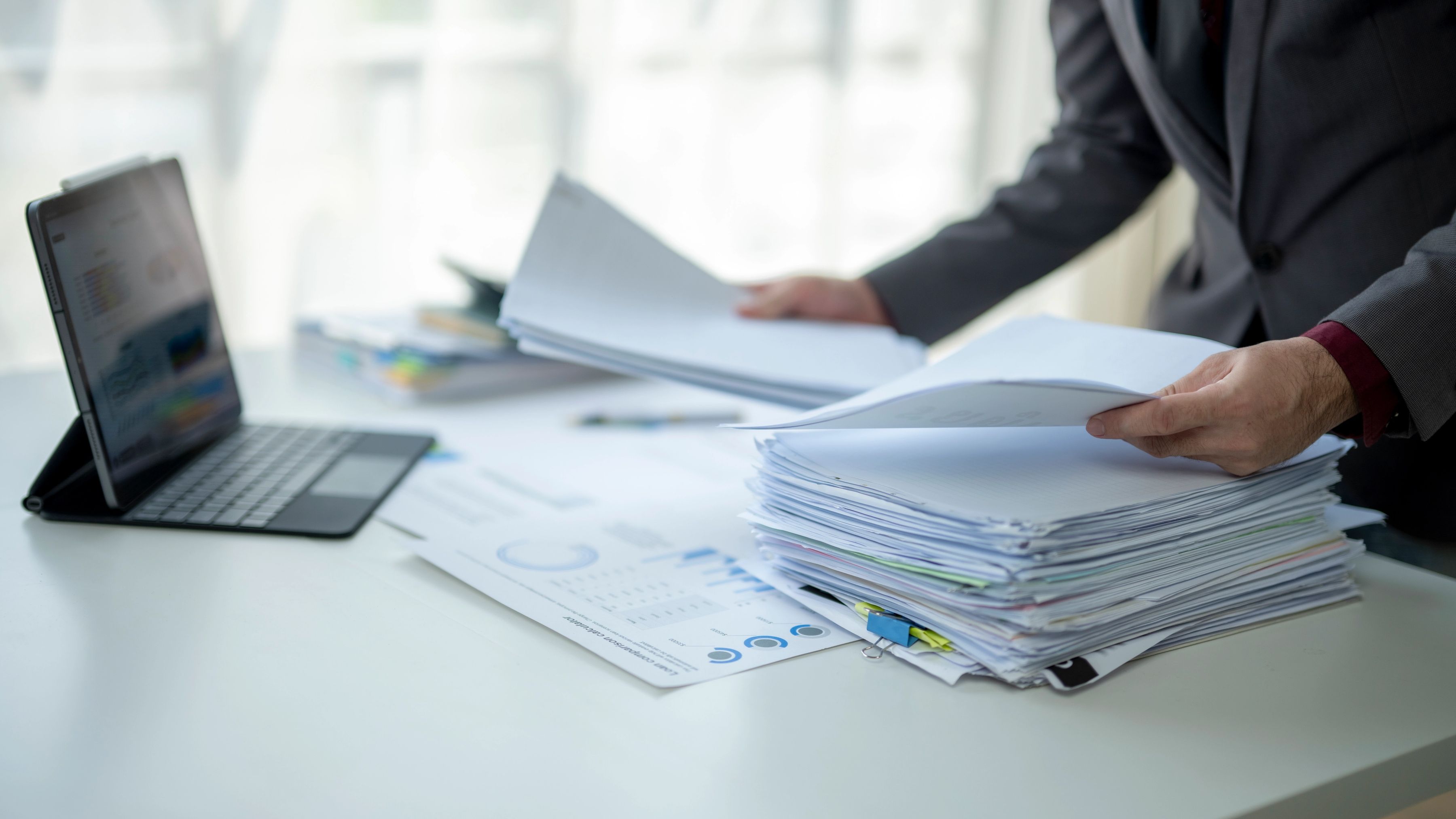 Man doing paperwork