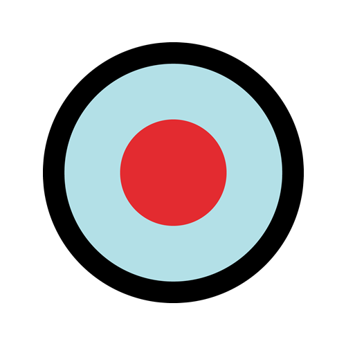 Cirkel met blauw en zwarte ring