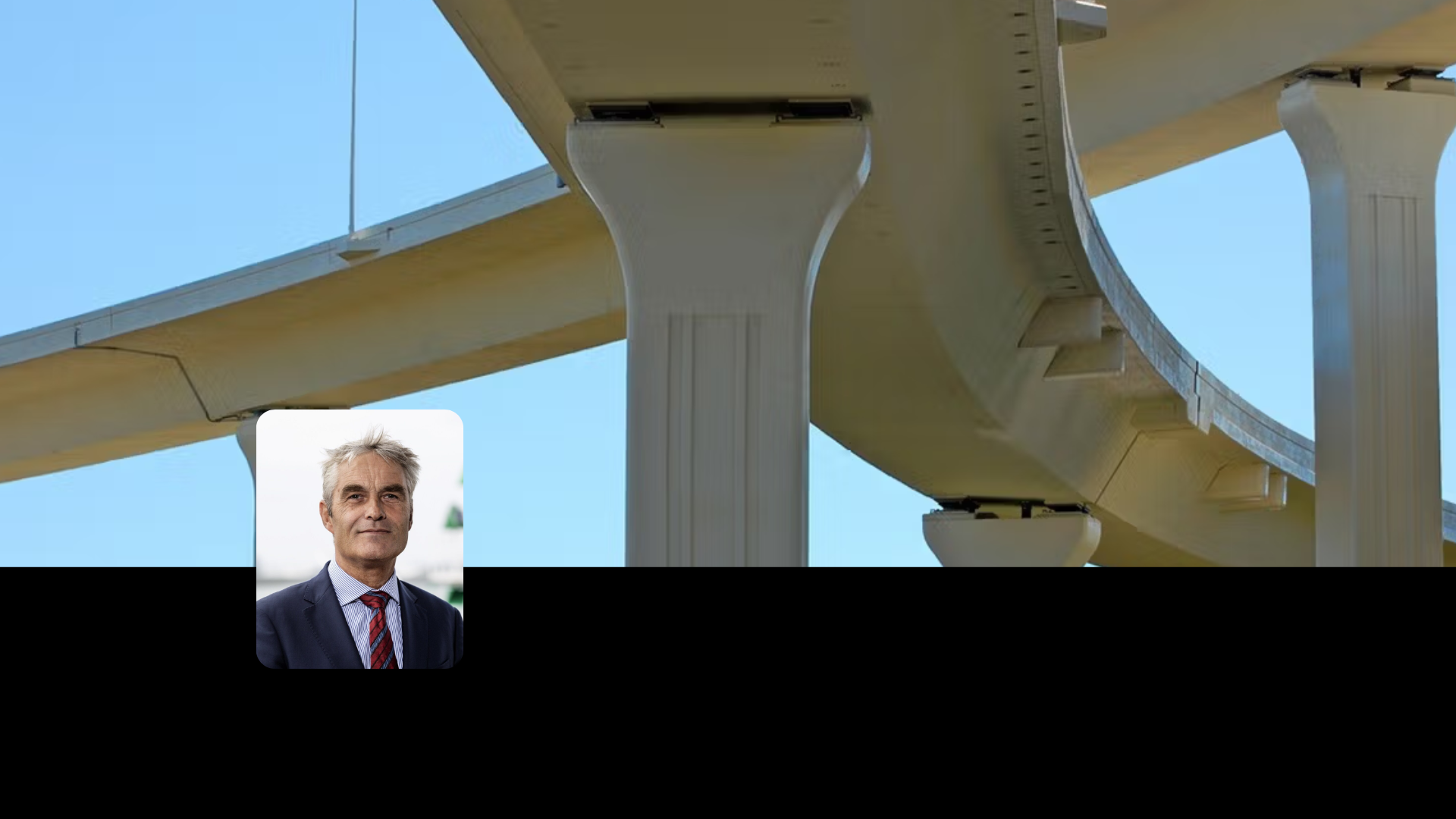 AI foto van een projectteam voor een brug met links een profielfoto van Rob Hagman