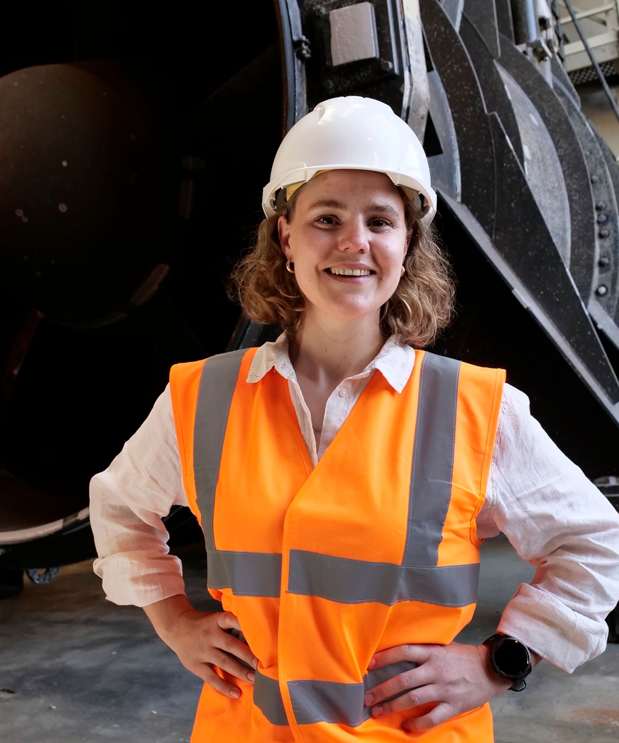 Programmasecretaris Catja Roggema op projectlocatie