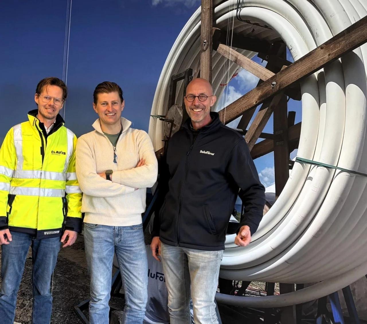 Drie mannen bij SoluForce