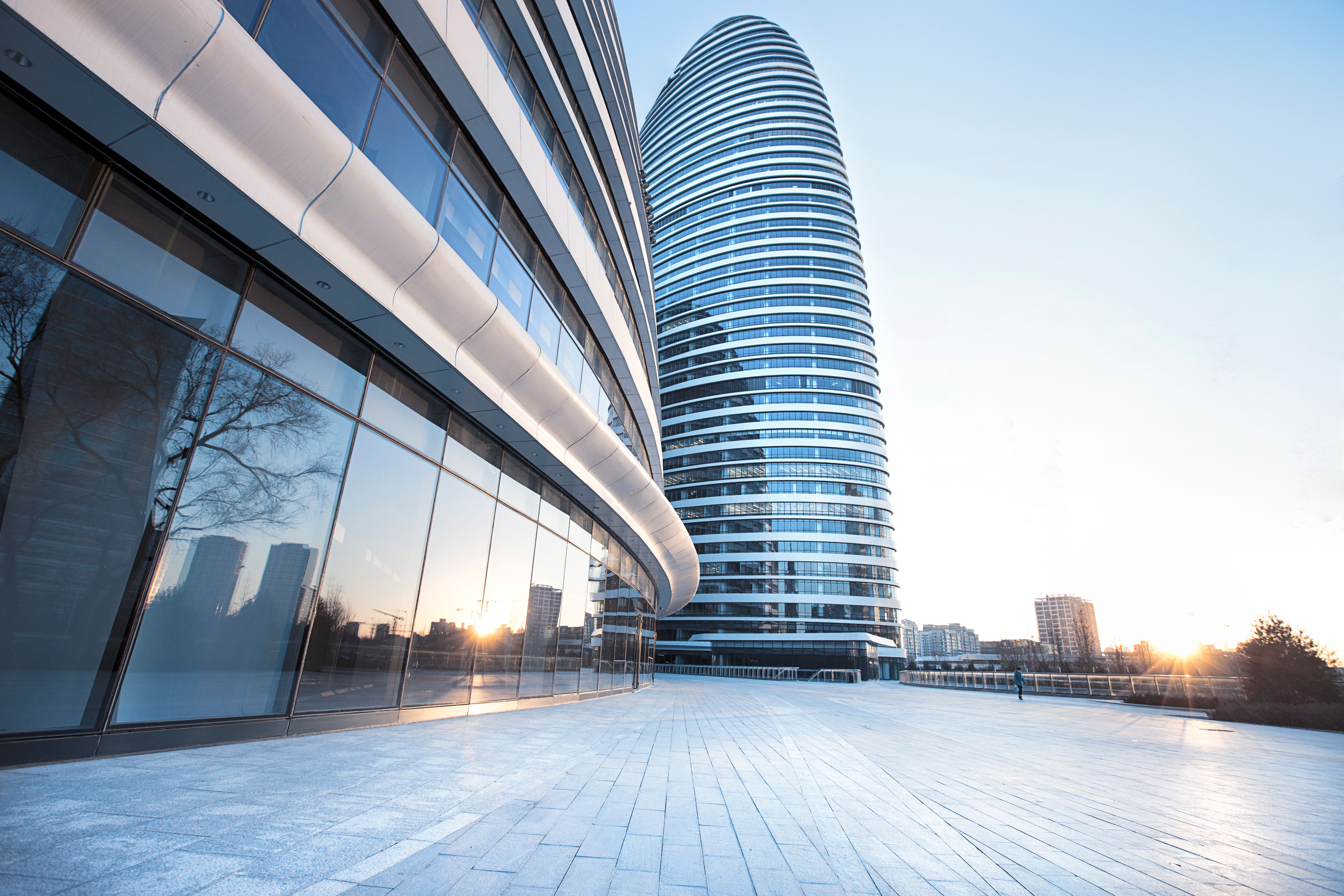 Modern corporate kantoorgebouw