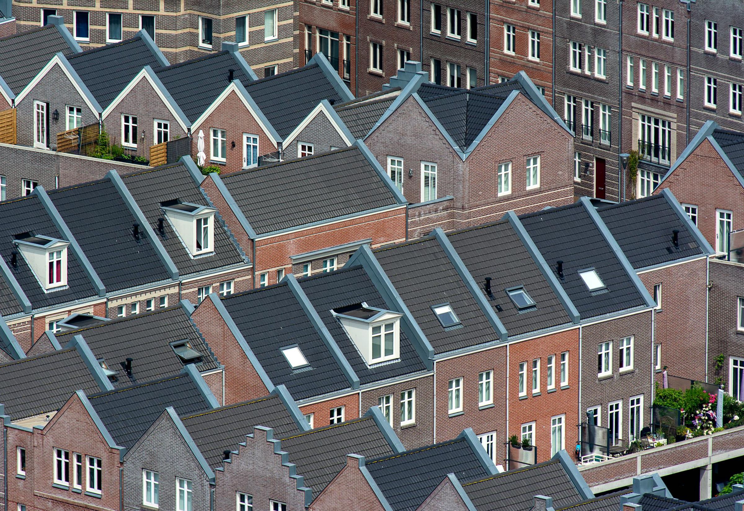 Luchtfoto van een woonwijk