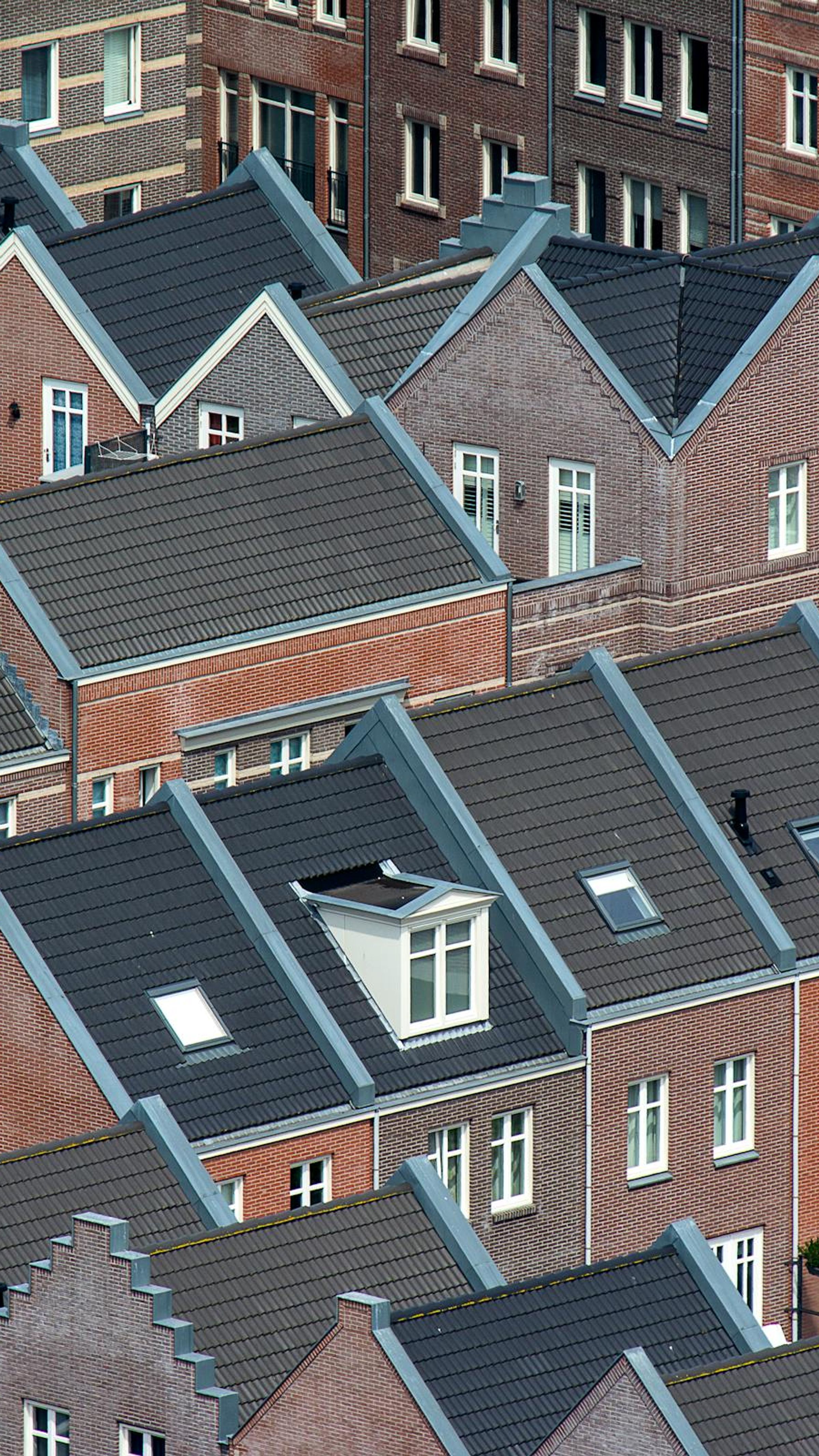 Luchtfoto van een woonwijk