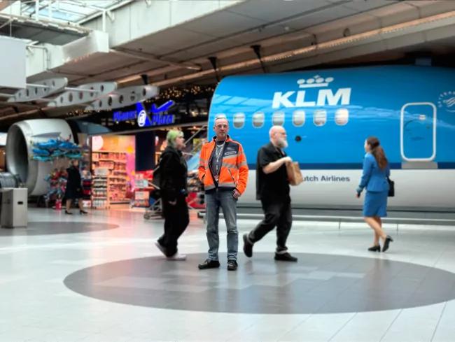 Henk op Schiphol