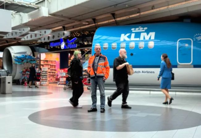 Henk op Schiphol