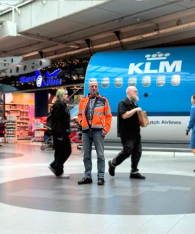 Henk op Schiphol