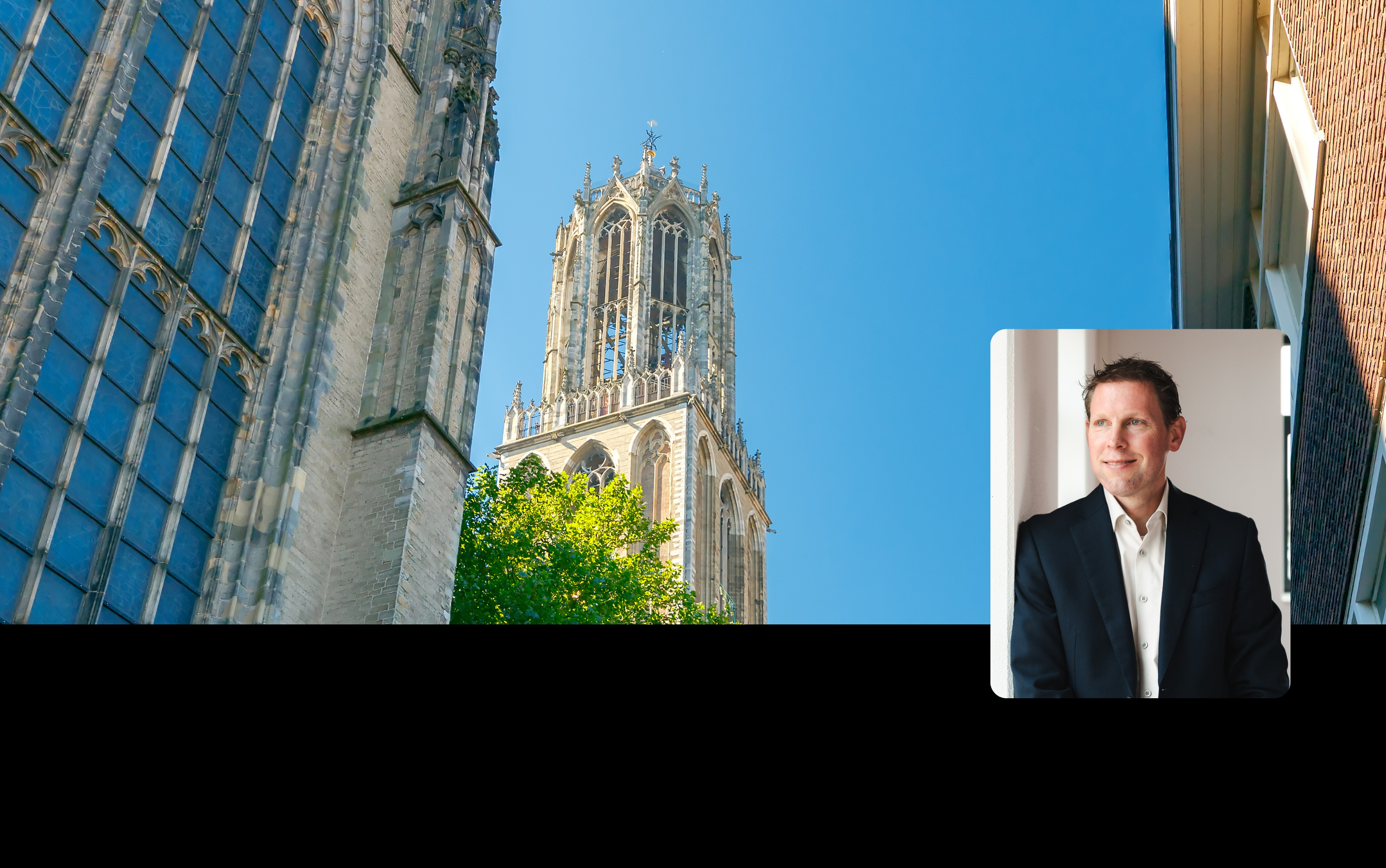 Harold voor een dronefoto van de gemeente Utrecht