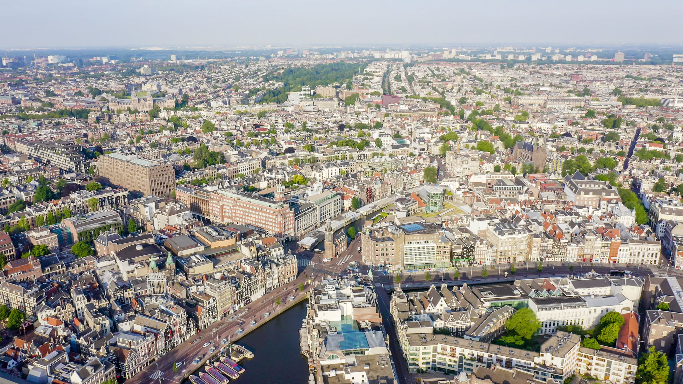 Aerial view of Amsterdam