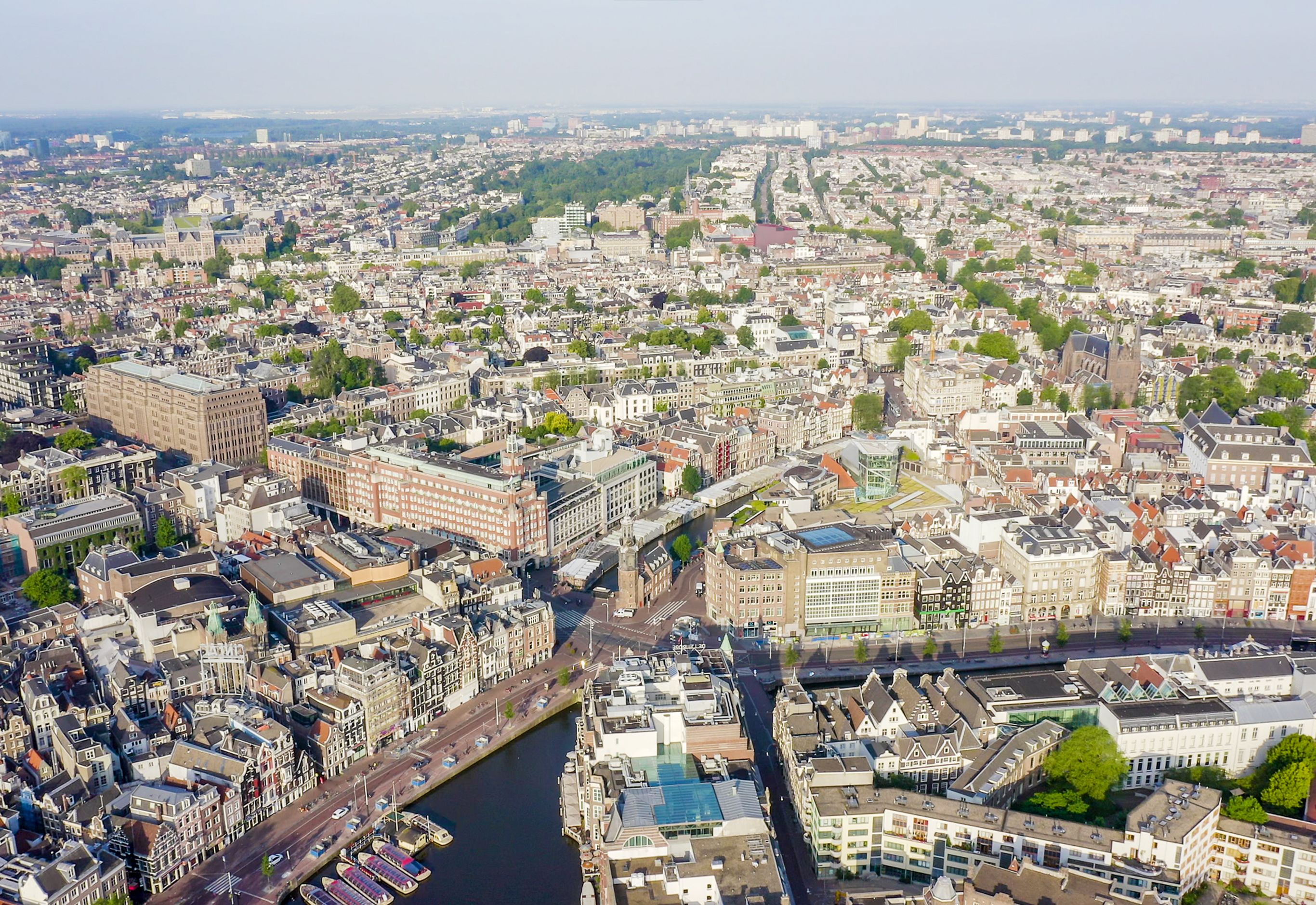 Aerial view of Amsterdam