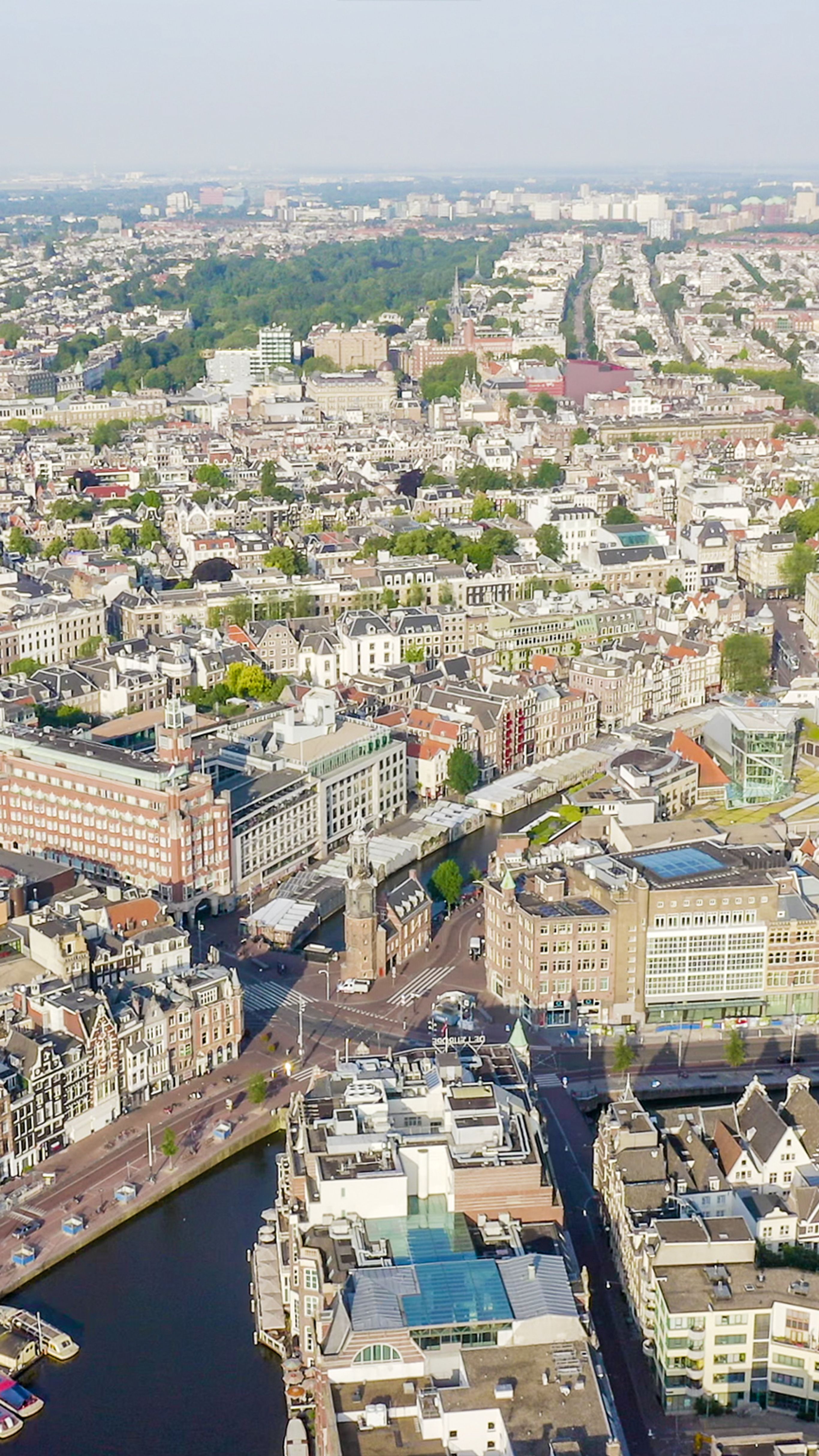 Aerial view of Amsterdam