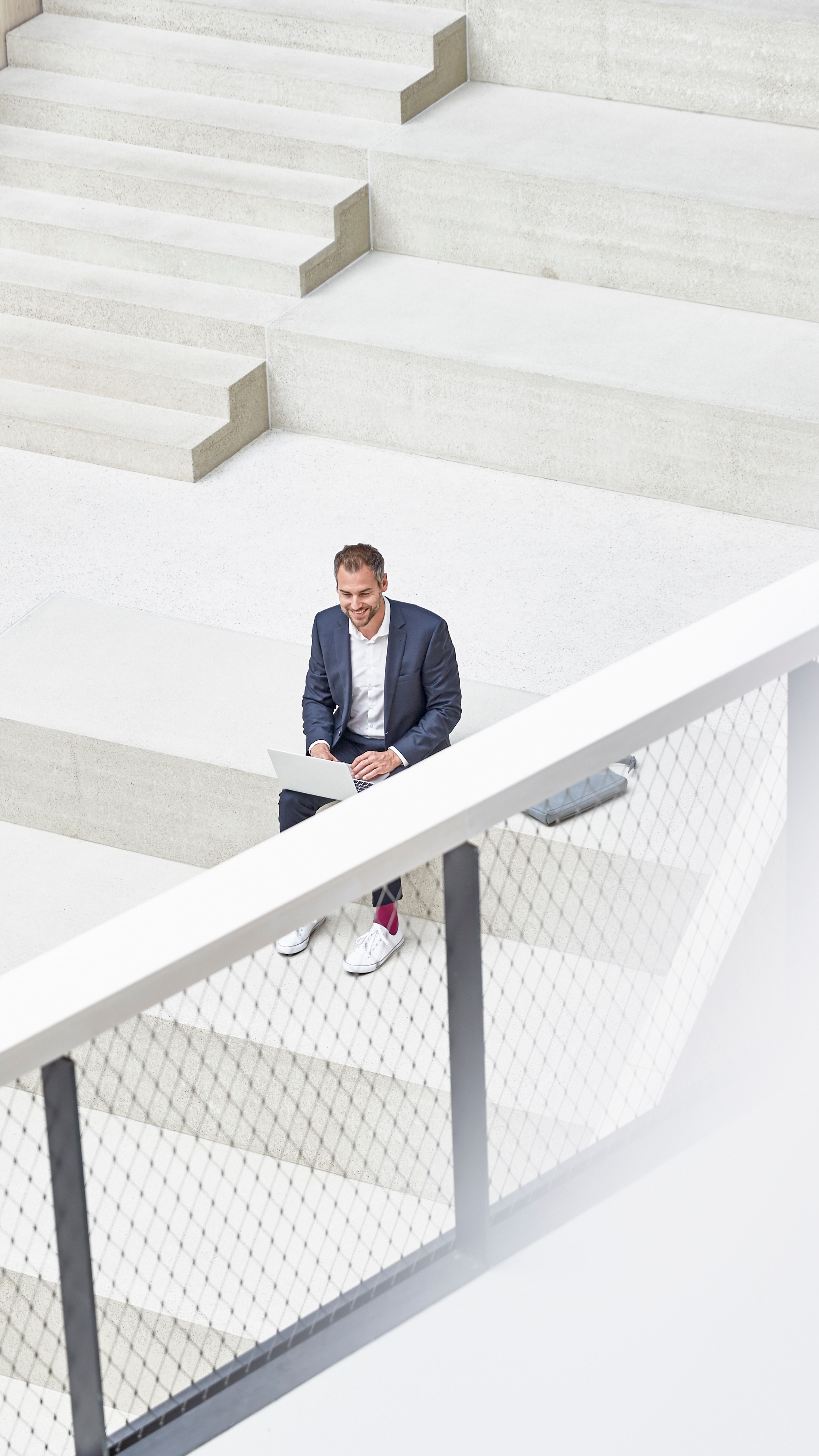 Man on stairs