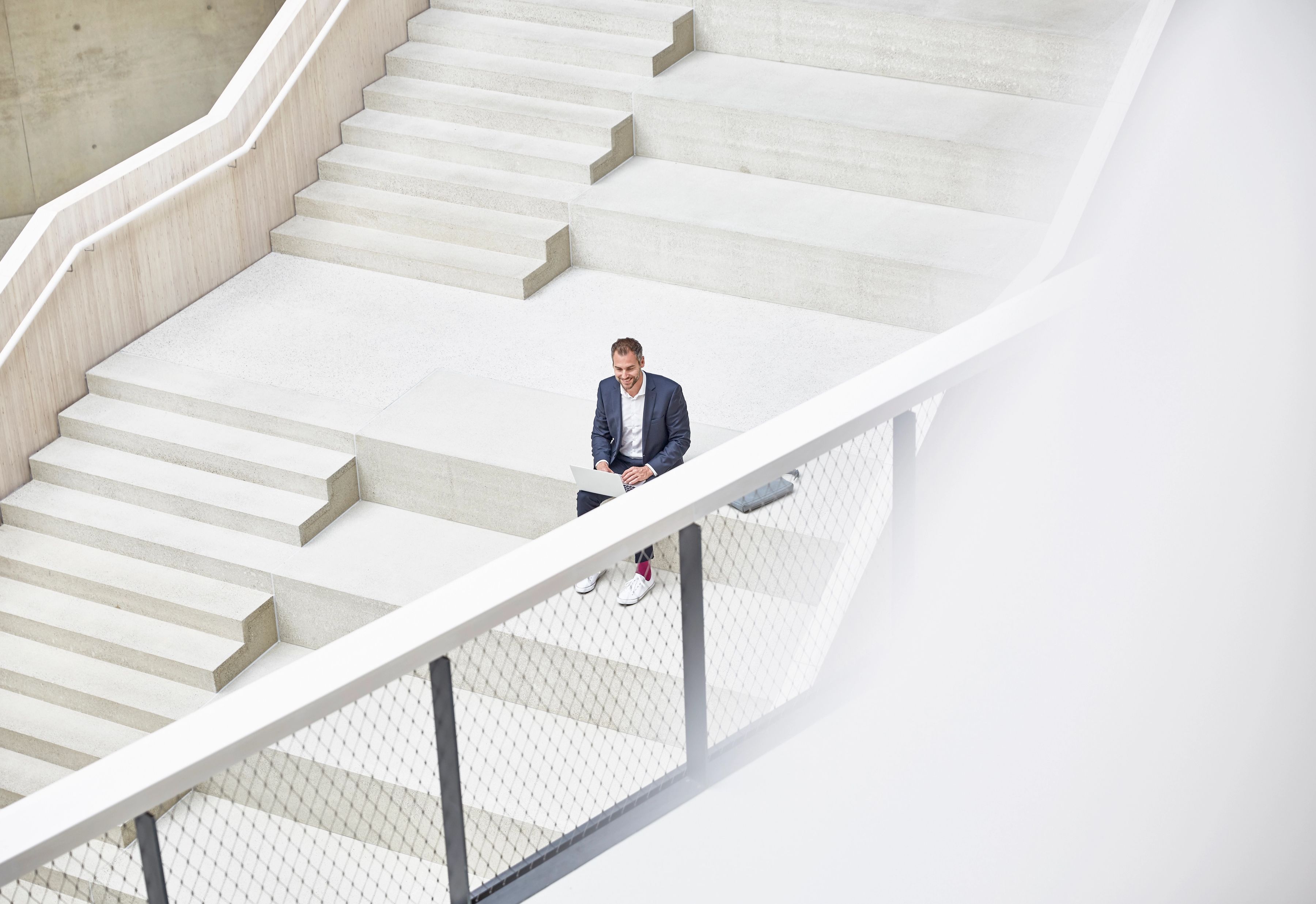 Man on stairs