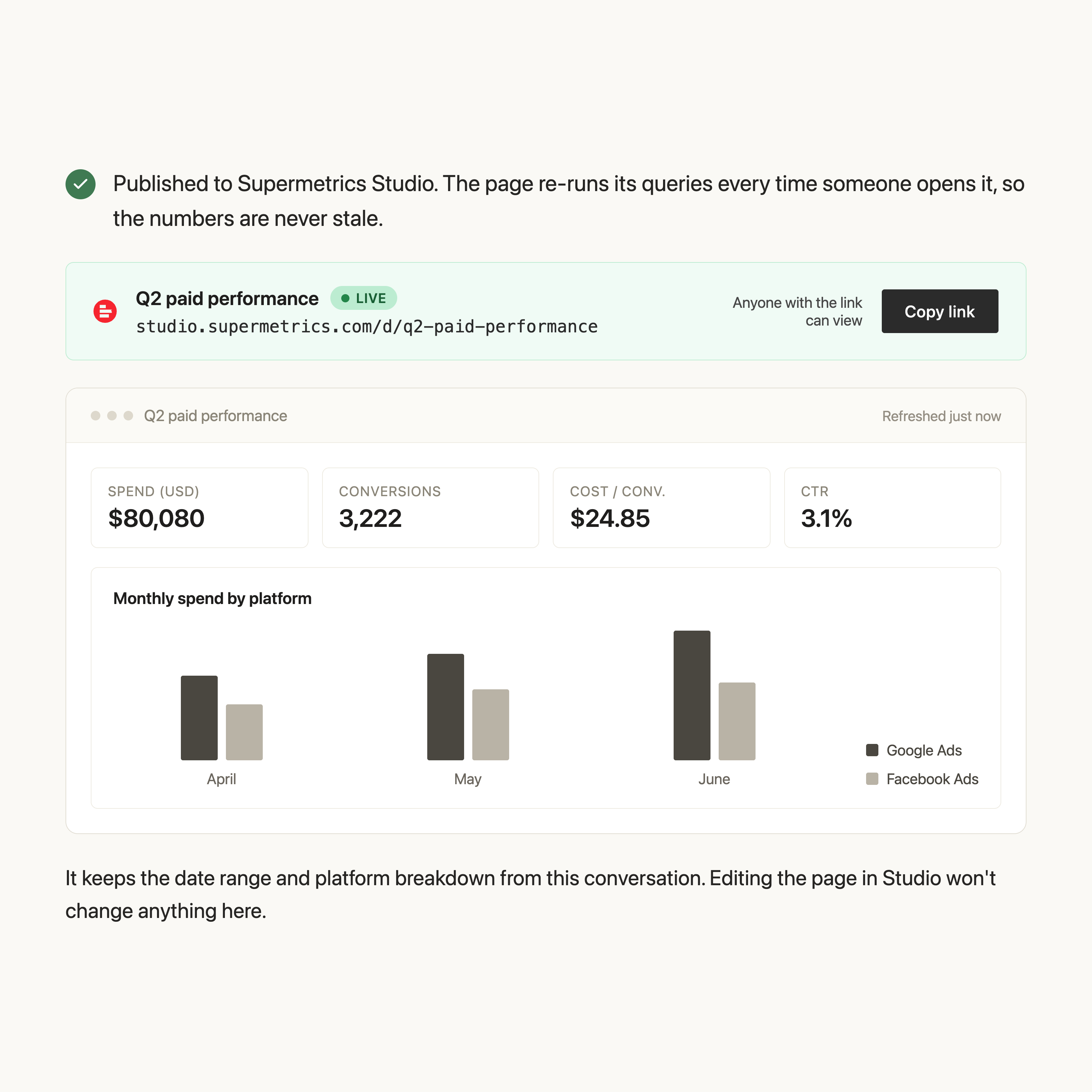 Supermetrics Marketing Analytics screenshot