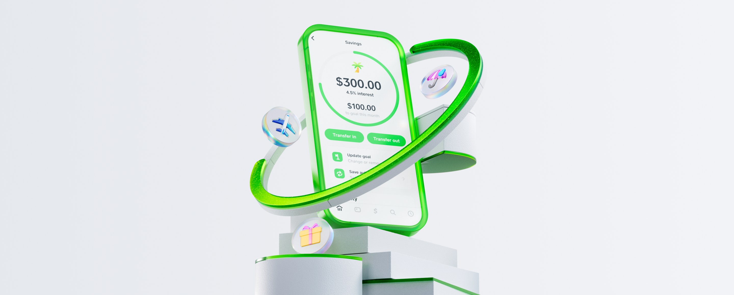A cell phone screen showing the Cash App Savings interface.