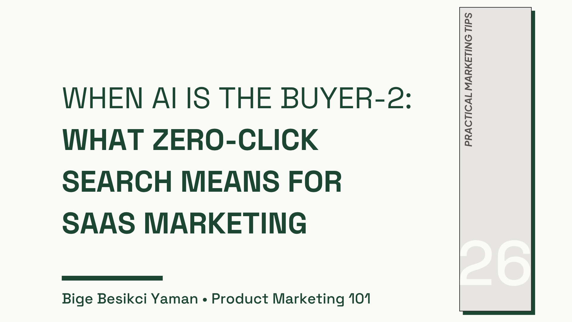 When AI Is the Buyer Part 2: What Zero-Click Search Means for SaaS Marketing