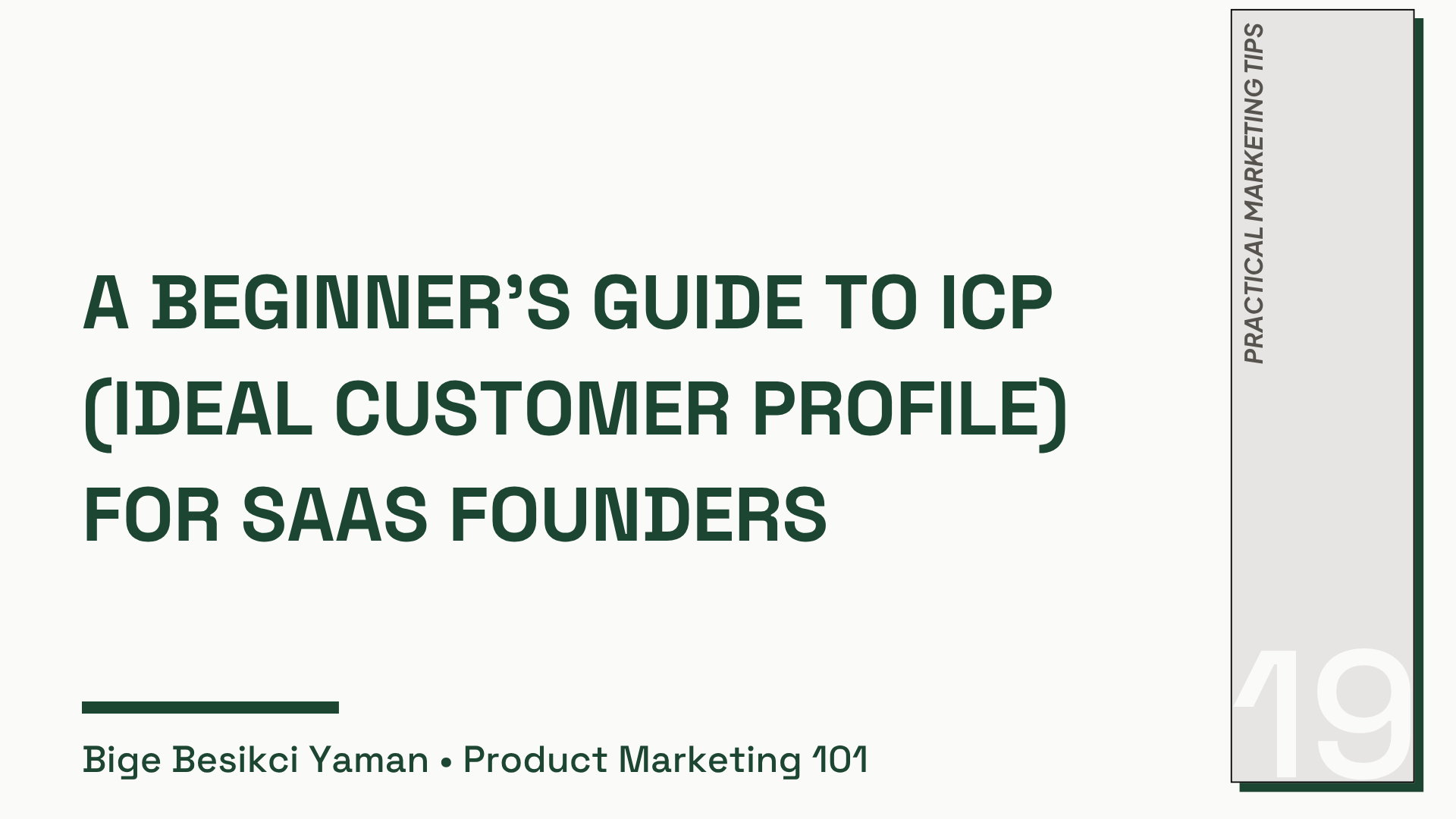 A Beginner's Guide to ICP for SaaS Founders