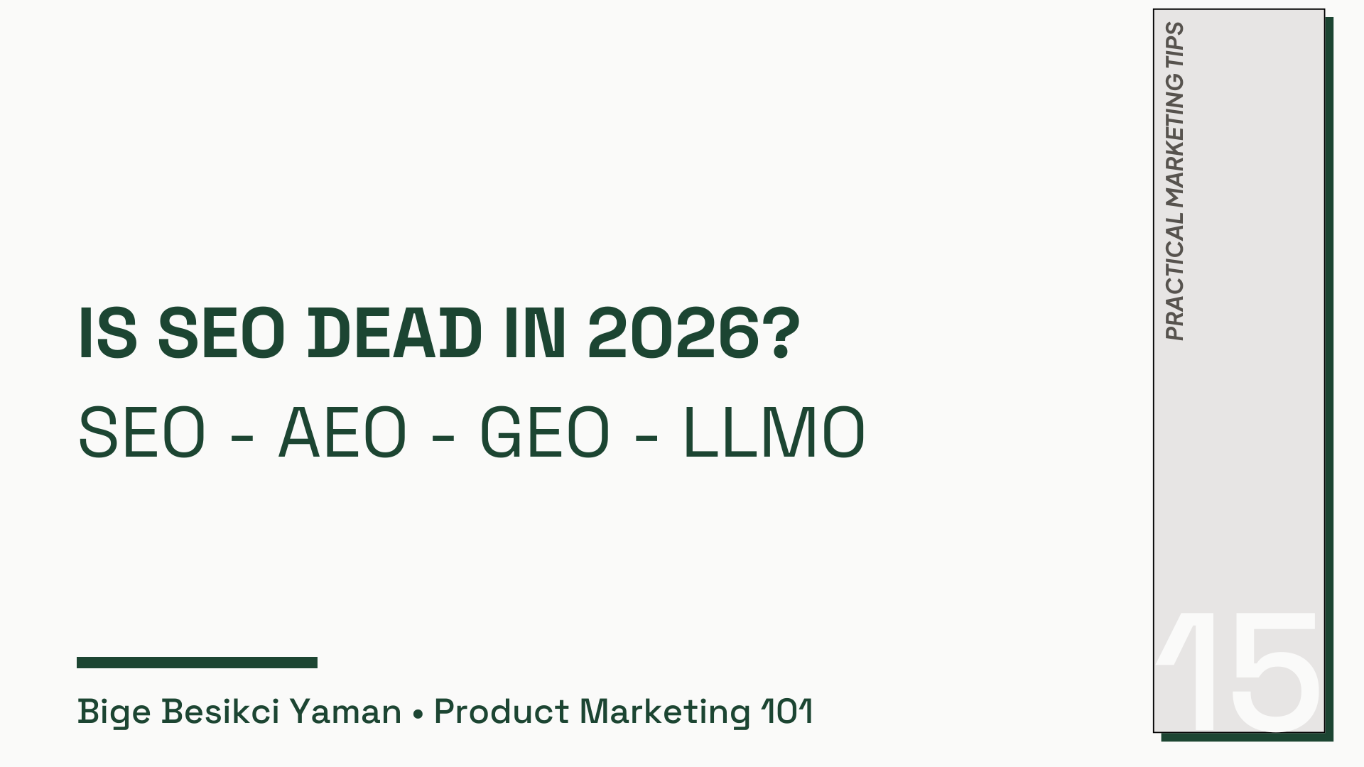 Is SEO Dead in 2026? AEO vs. GEO vs. LLMO Guide for SaaS Founders