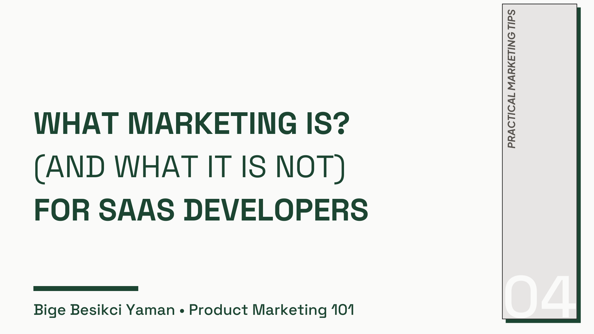 What Marketing Is (And What It Is NOT) for SaaS Developers