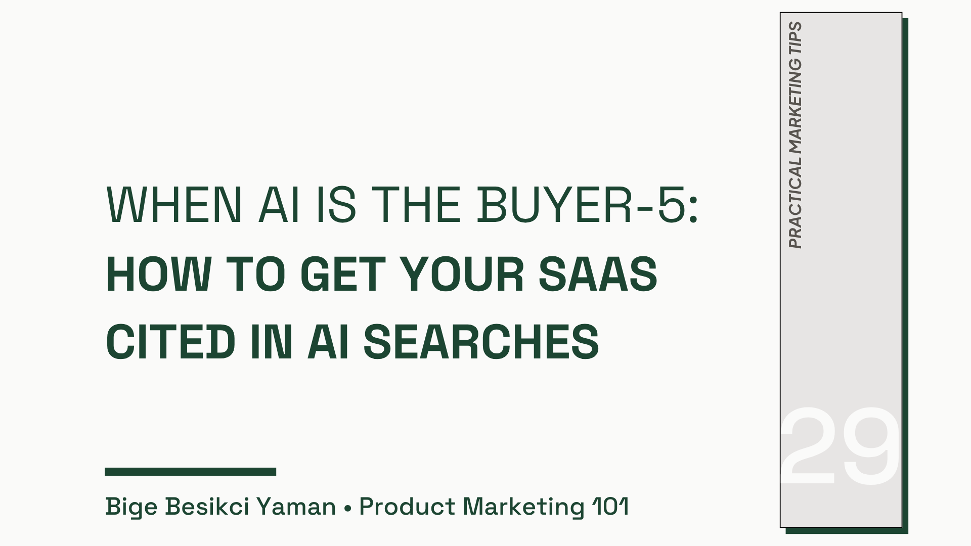 When AI Is the Buyer Part 5: How to Get Your SaaS Cited in AI Searches