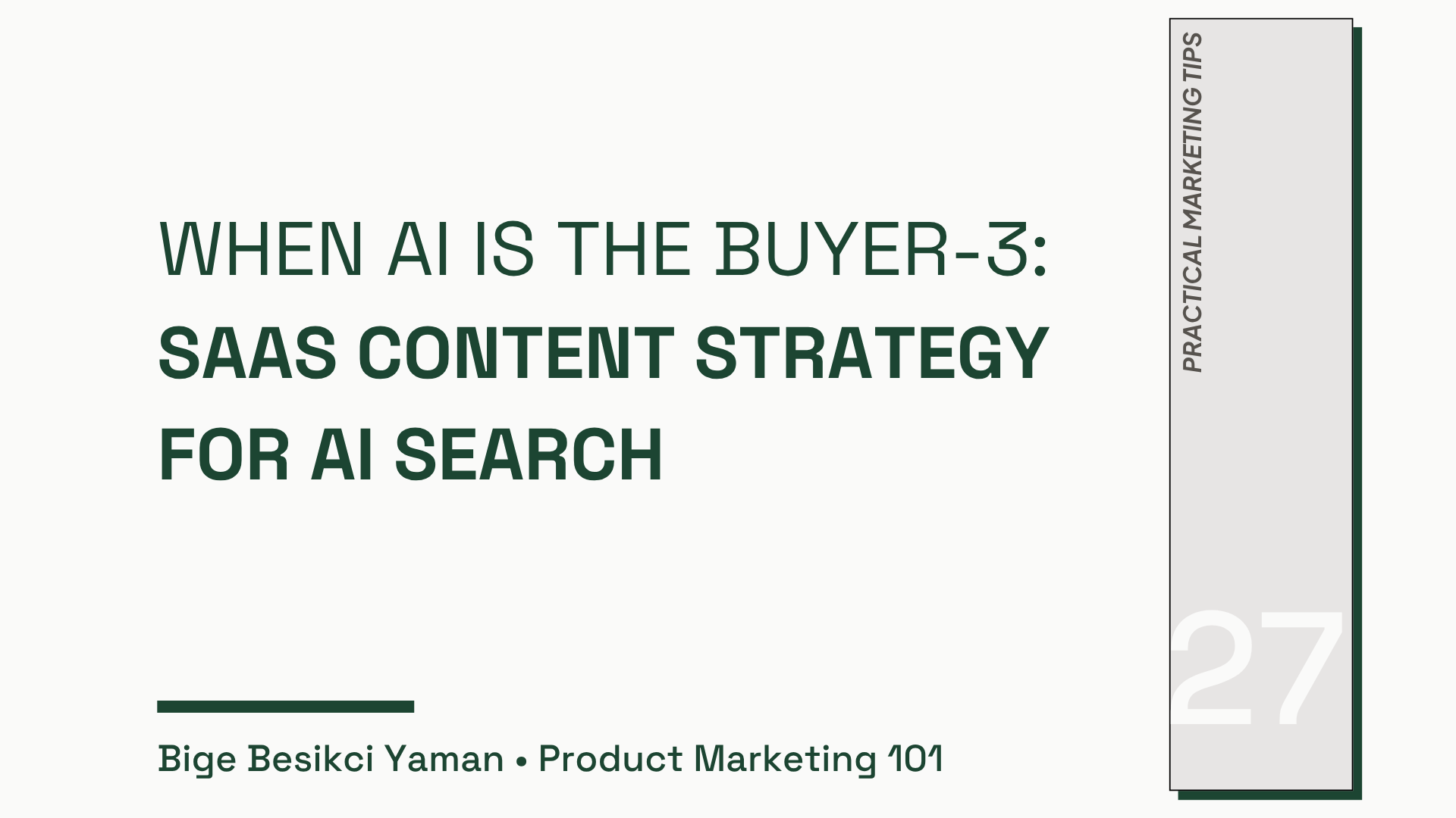 When AI Is the Buyer Part 3: SaaS Content Strategy for AI Search