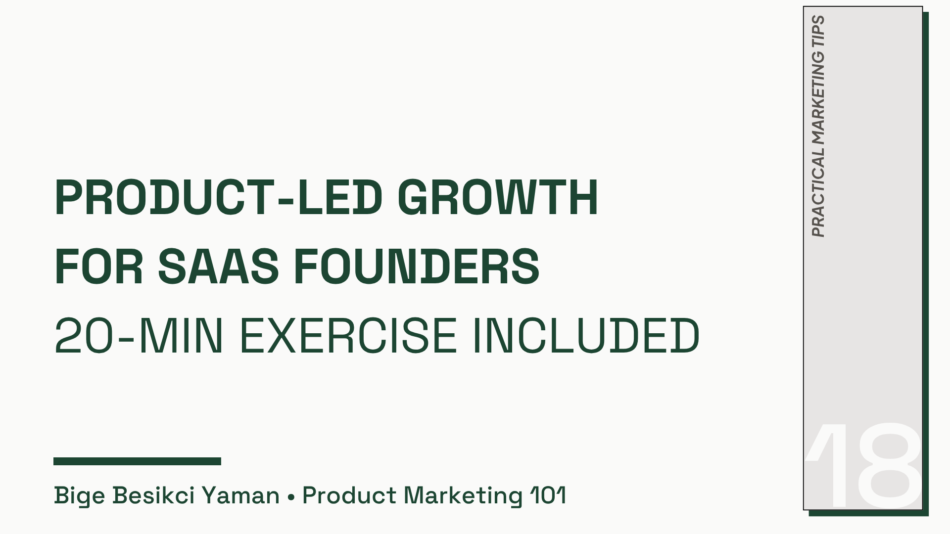 Product-Led Growth for SaaS Founders (With A 20-Minute Exercise)