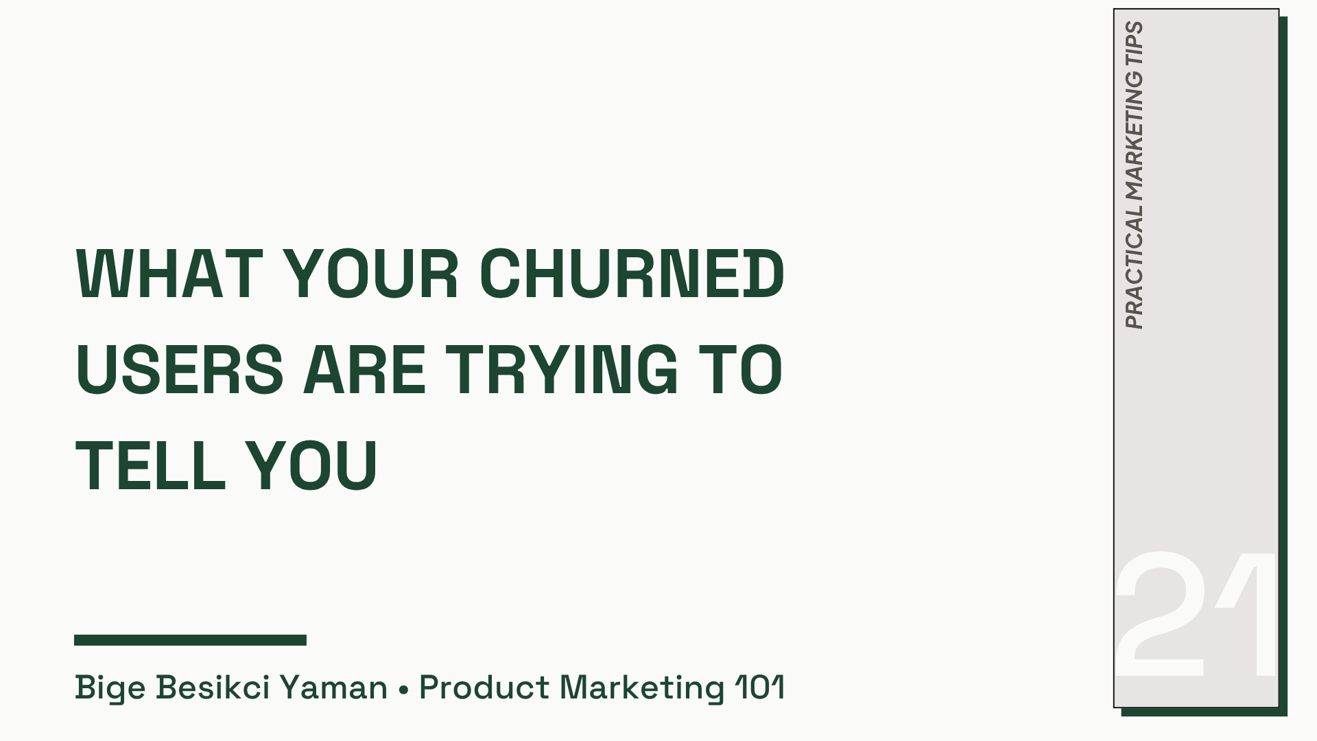 What Your Churned Users Are Trying to Tell You