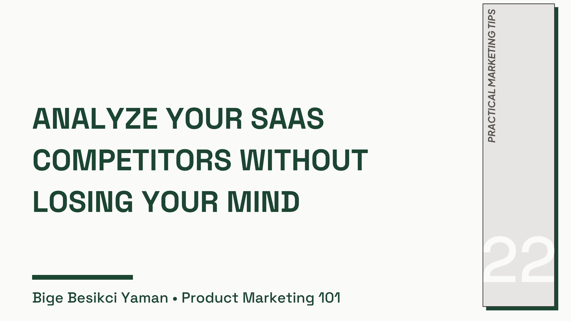 SaaS Competitor Analysis: A Practical Guide for Founders