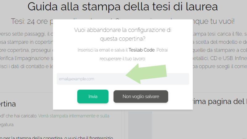 tesilab code come salvare dove si trova