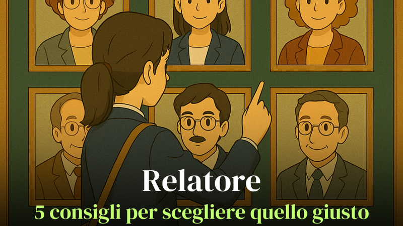 Come scegliere il relatore giusto per la tua tesi: 5 consigli pratici