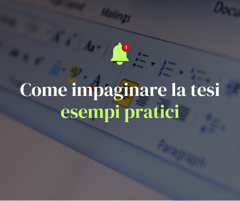 Come impaginare la tesi con Word per stampare: esempi pratici!