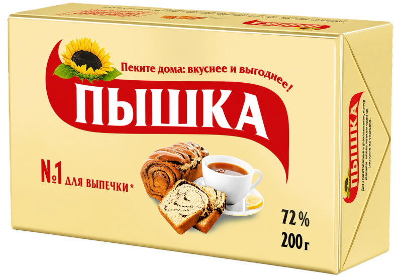 Маргарин «Пышка» 72% 200г