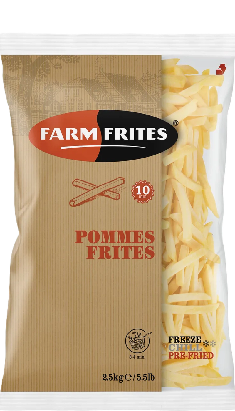 Картофель фри Farm Frites  10мм без панировки 2.5кг