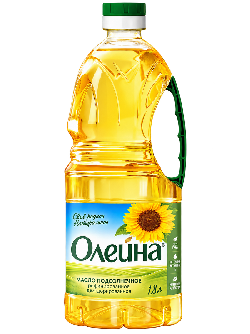 Масло подсолнечное рафинированное Олейна 1.8л