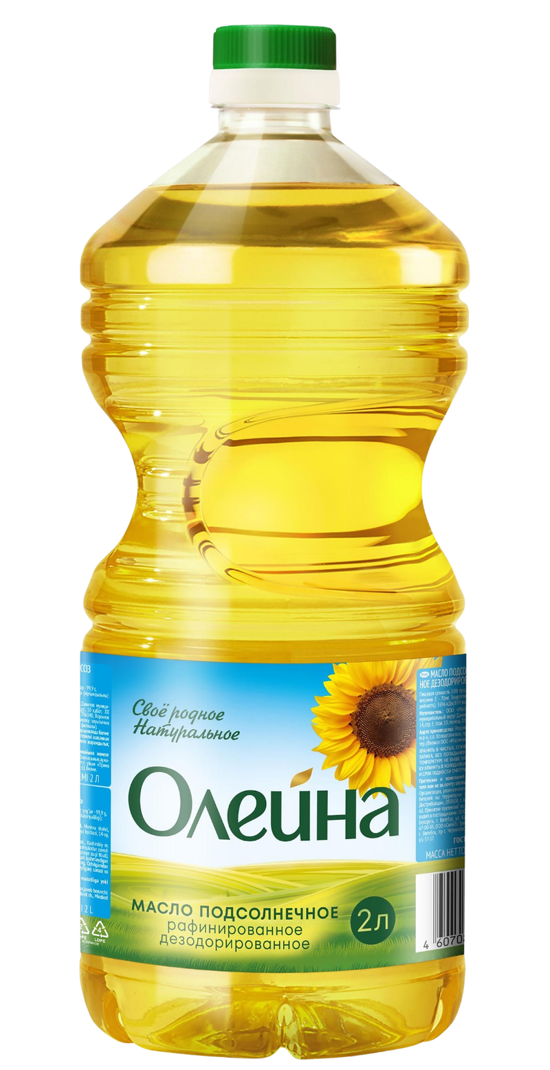 Масло подсолнечное Олейна 2л